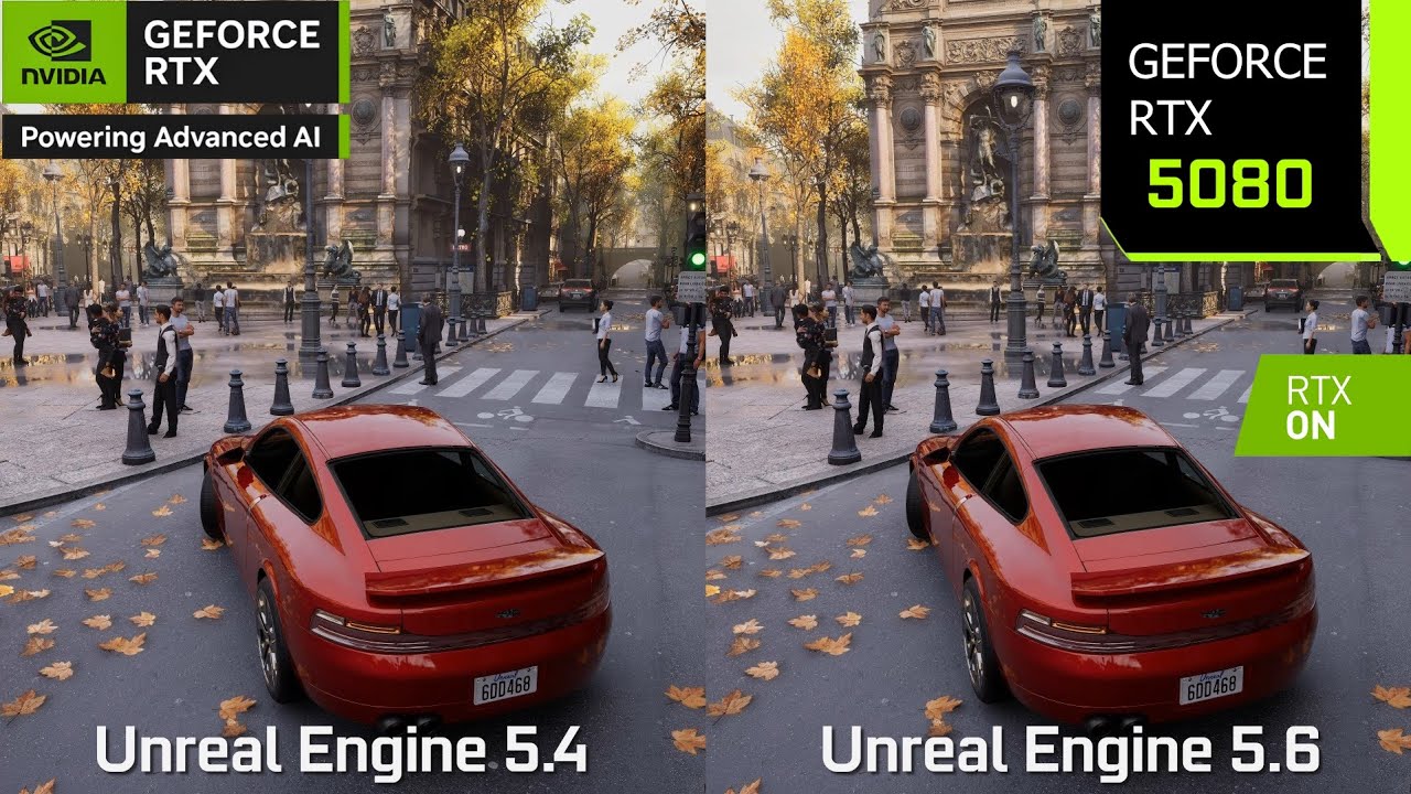 Unreal Engine 5.6 vs Unreal Engine 5.4 Comparison - Significant Performance Improvement | RTX 5080