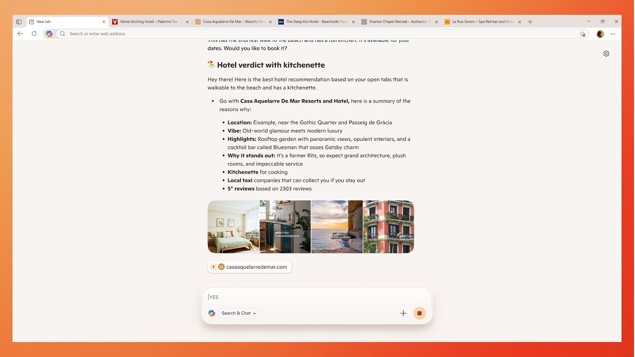 Browse with multi-tab context