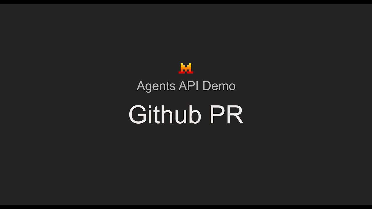 Agents API - Github Demo