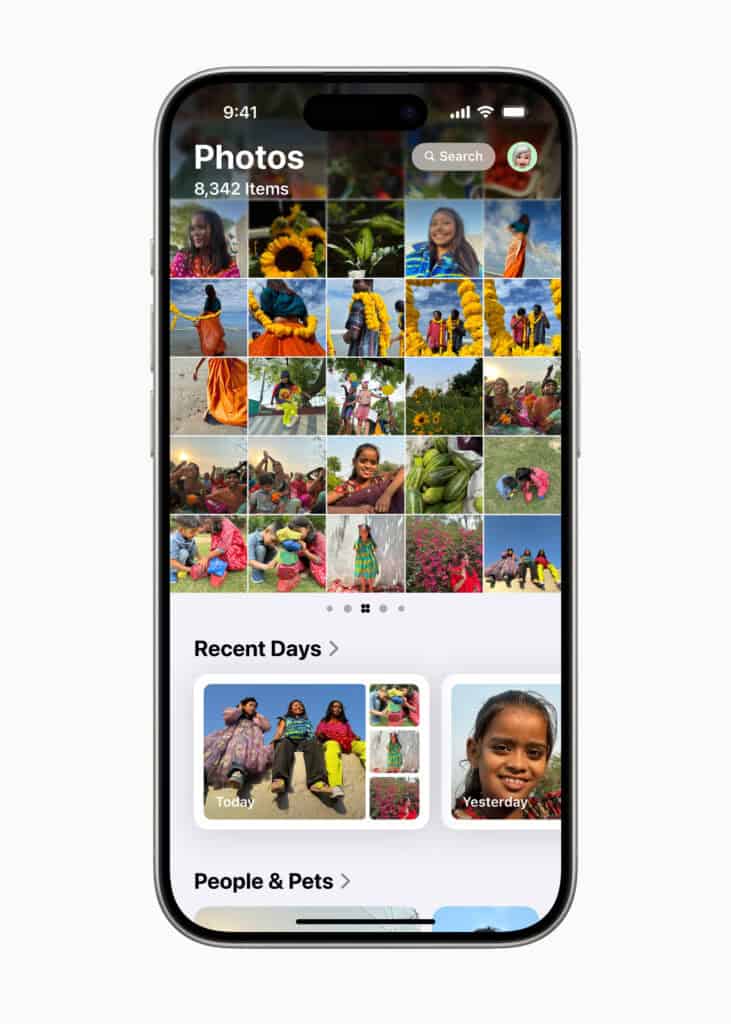 Apple WWDC24 iOS 18 Photos redesigned 240610