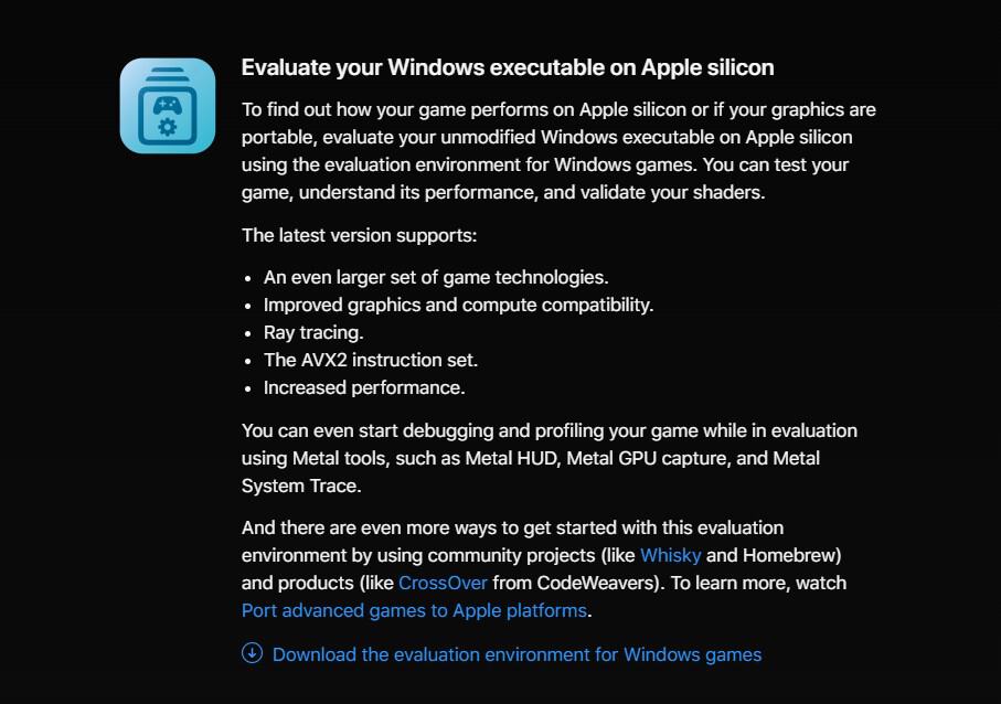 FireShot Capture 295 Game Porting Toolkit 2 Games Apple Developer developer.apple .com
