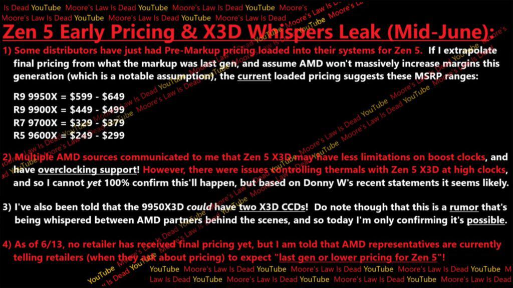 mld zen5 price leak