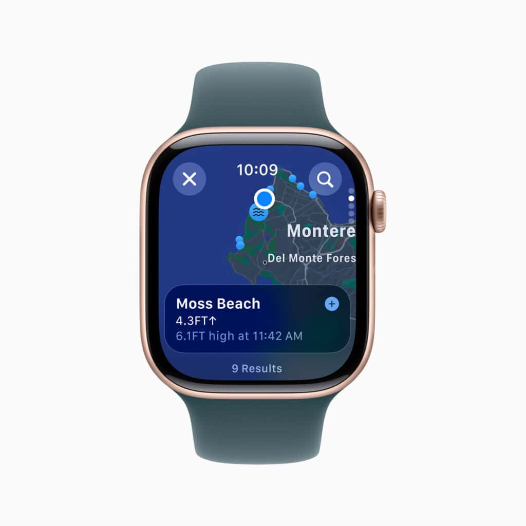 Apple Watch Series 10 Tides app map 240909