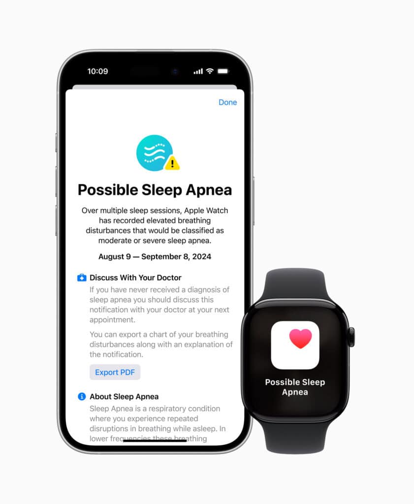 Apple Watch Series 10 sleep apnea notifications 240909