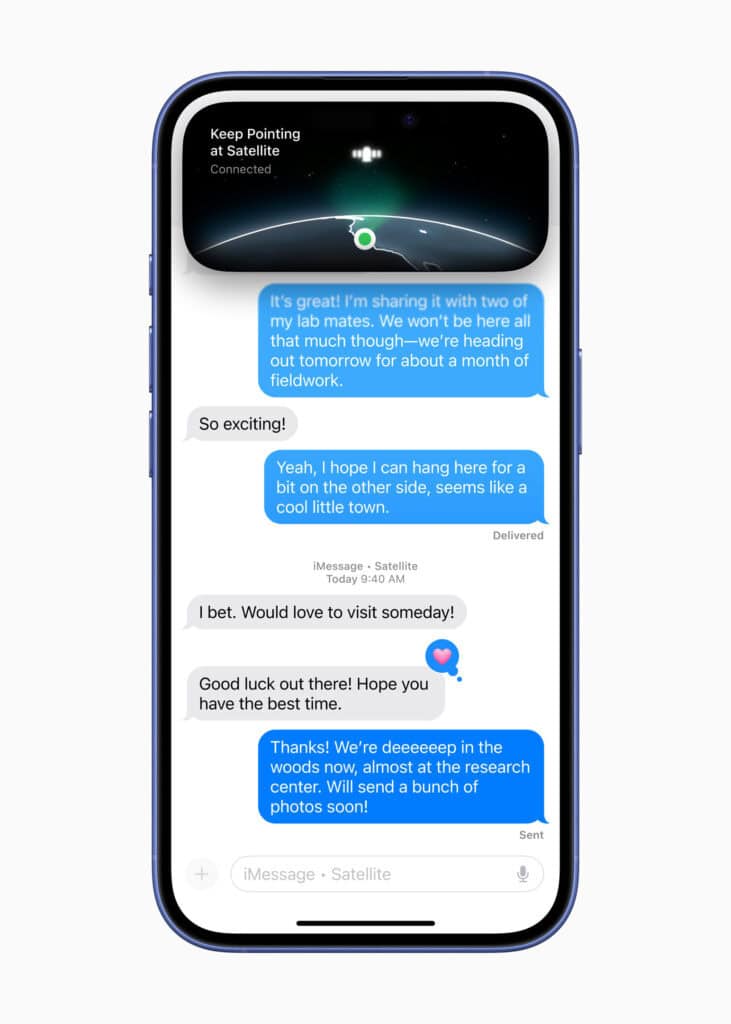 Apple iPhone 16 Messages via satellite 240909