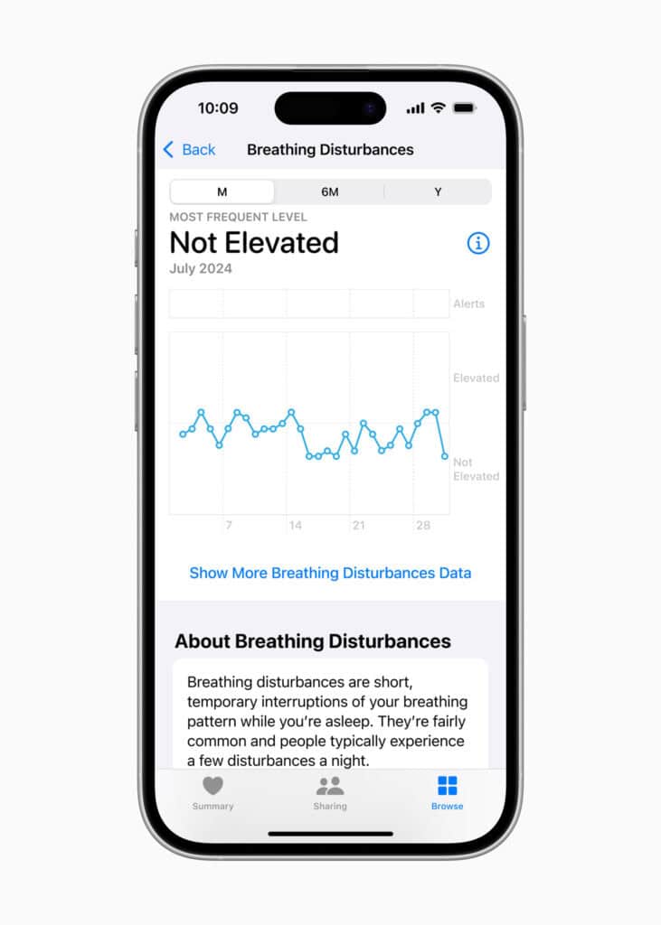 Apple watchOS 11 breathing disturbances