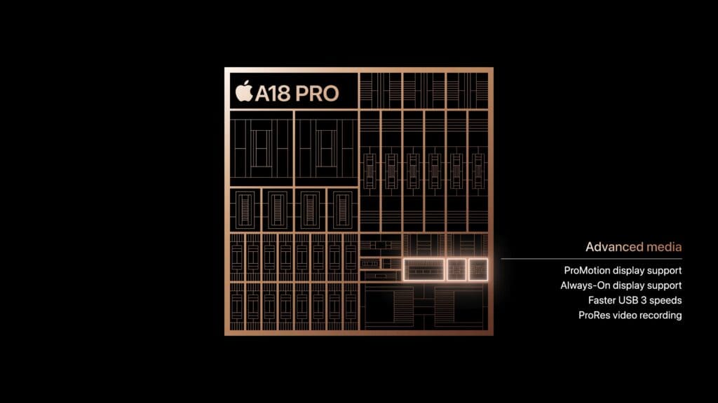 apple a18 pro media chip