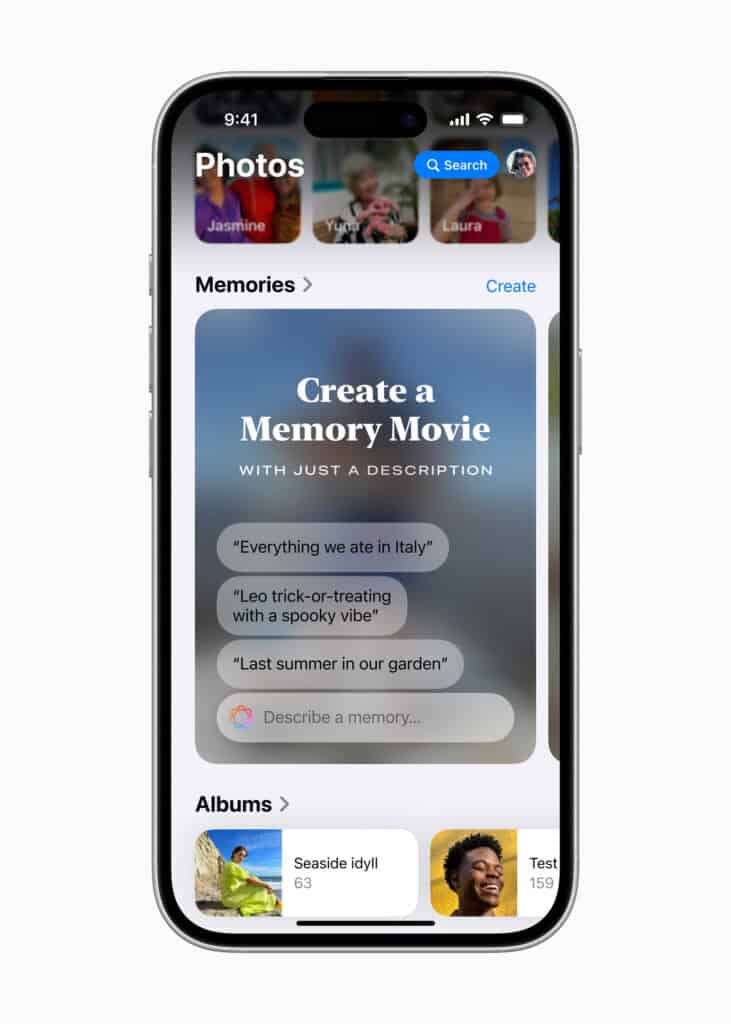 Apple Intelligence Photos Memory Movie