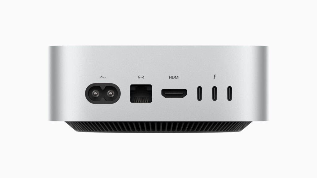 Apple Mac mini back facing ports