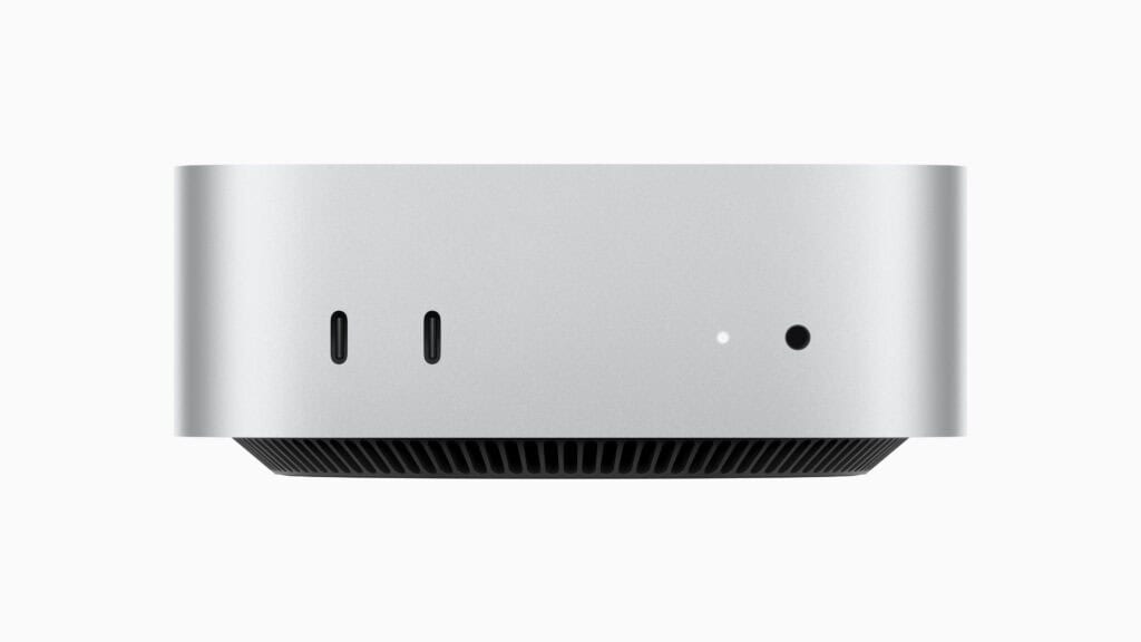 Apple Mac mini front facing ports