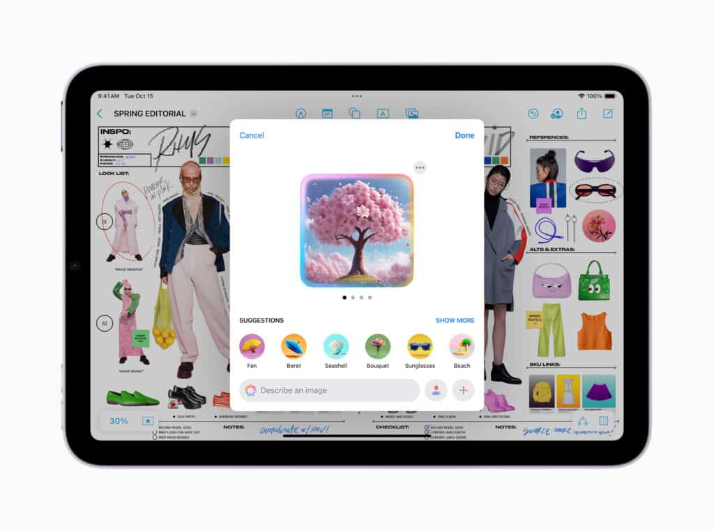 Apple iPad mini Apple Intelligence Image Playground 241015