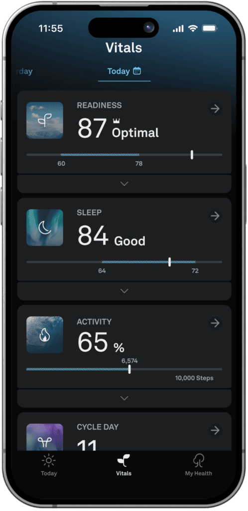 Oura App Vitals