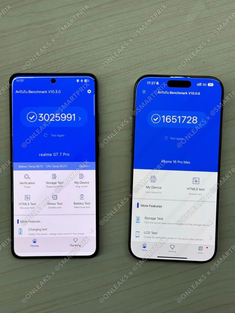 Snapdragon 8 Gen 4 vs A18 Pro AnTuTu