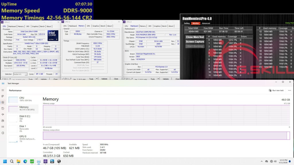 g skill trident z ck bench