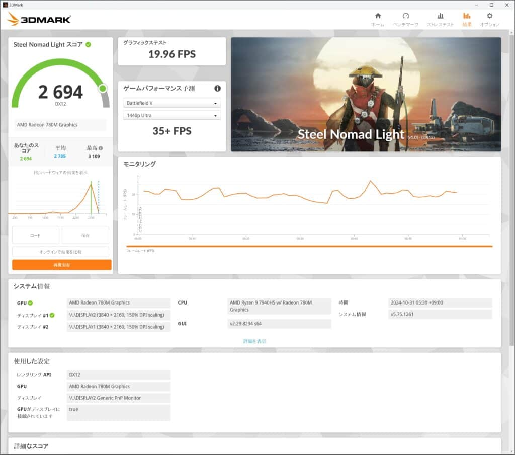 geekom a7 3dmark steel nomad light