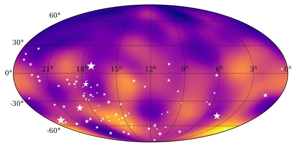 A map of the gravitational wave background across the sky 1