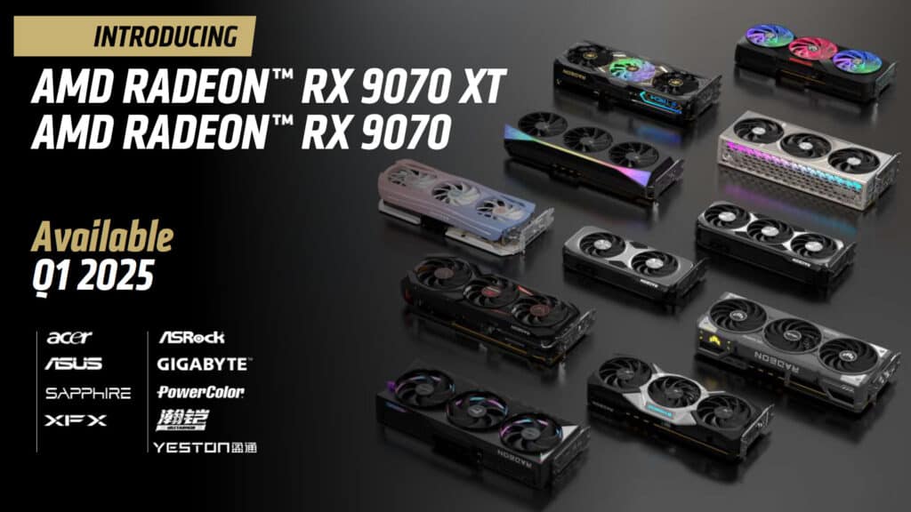 amd radeon rx 9070 xt lineup