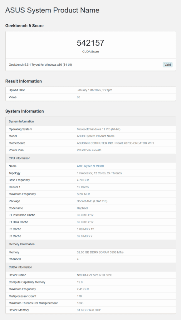 rtx 5090 cuda