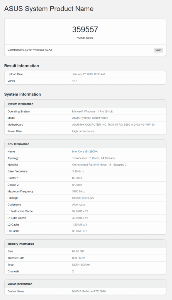 rtx 5090 vulkan