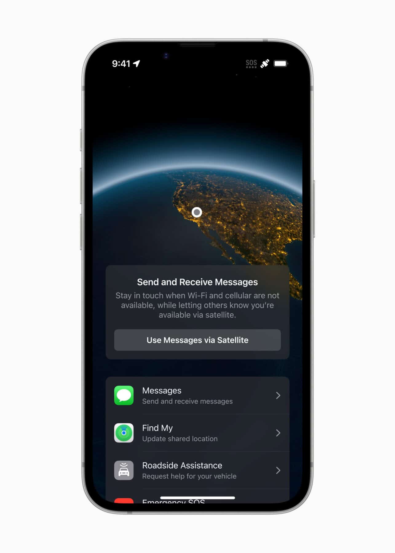 Apple iPhone 16e Messages via satellite 250219