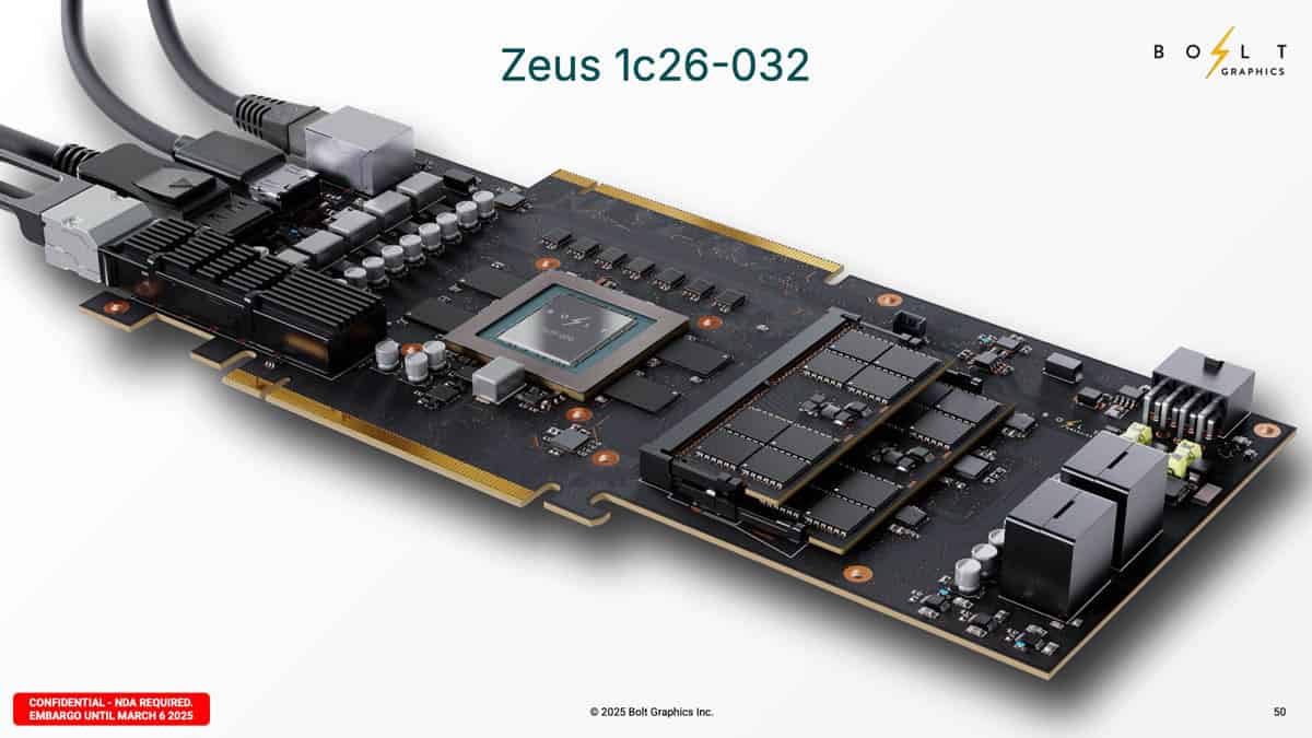 Bolt Graphics、RTX 5090の10倍速いという「Zeus」 GPUを発表