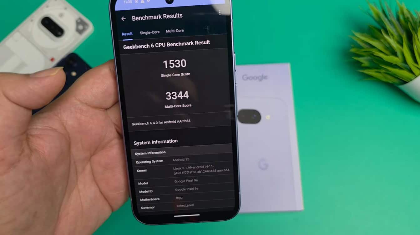 Pixel 9a Geekbench 6 results pre review