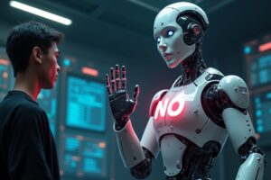 a_futuristic_humanoid_ai_robot_with_glowing_blue_eyes_firmly_rejecting_a_humans_request_the_ai