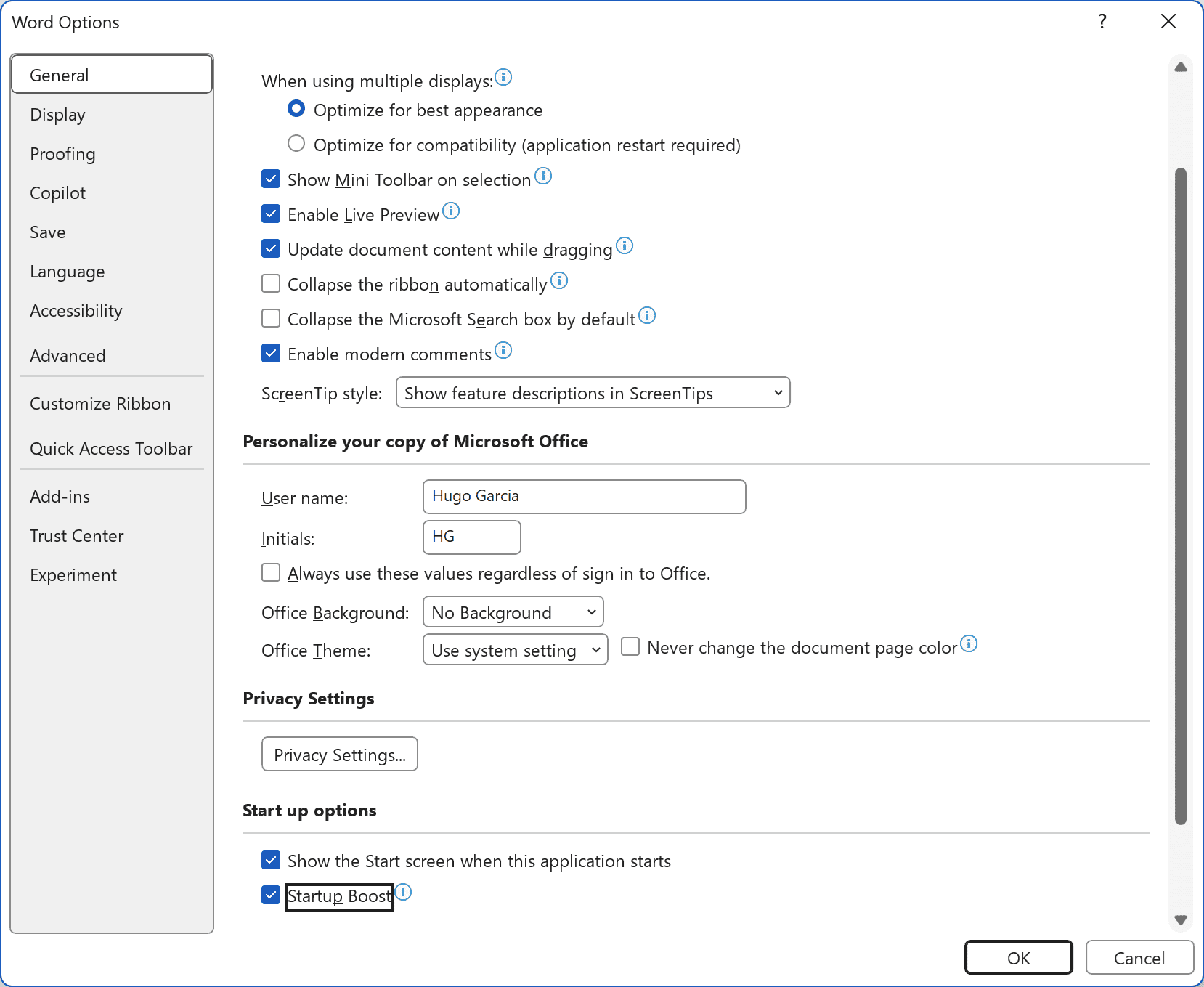 startup boost in word