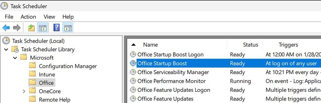 startup boost task scheduler