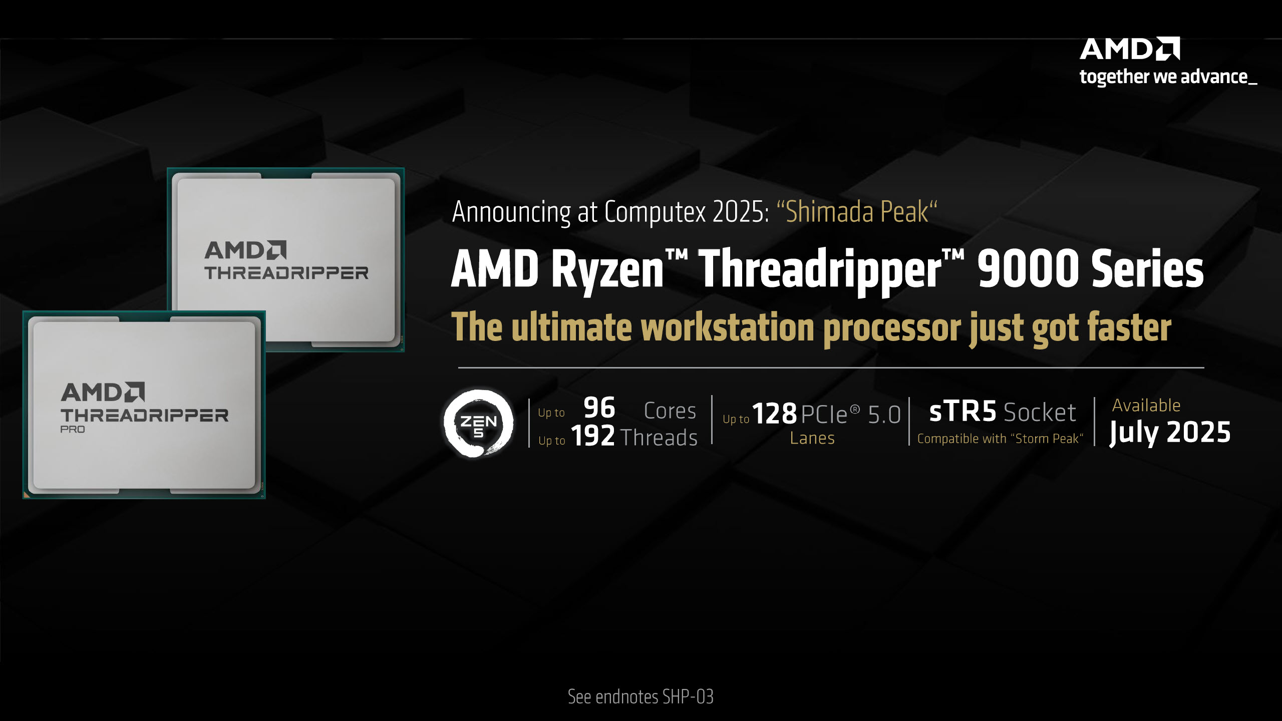 amd threadripper shimada peak lineup