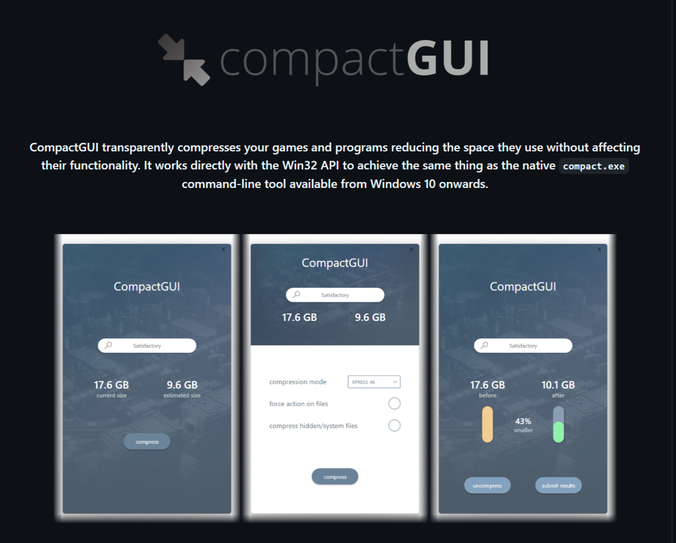 【無料】PCゲーム容量を劇的削減！魔法のツール「CompactGUI」の使い方と効果を徹底解説