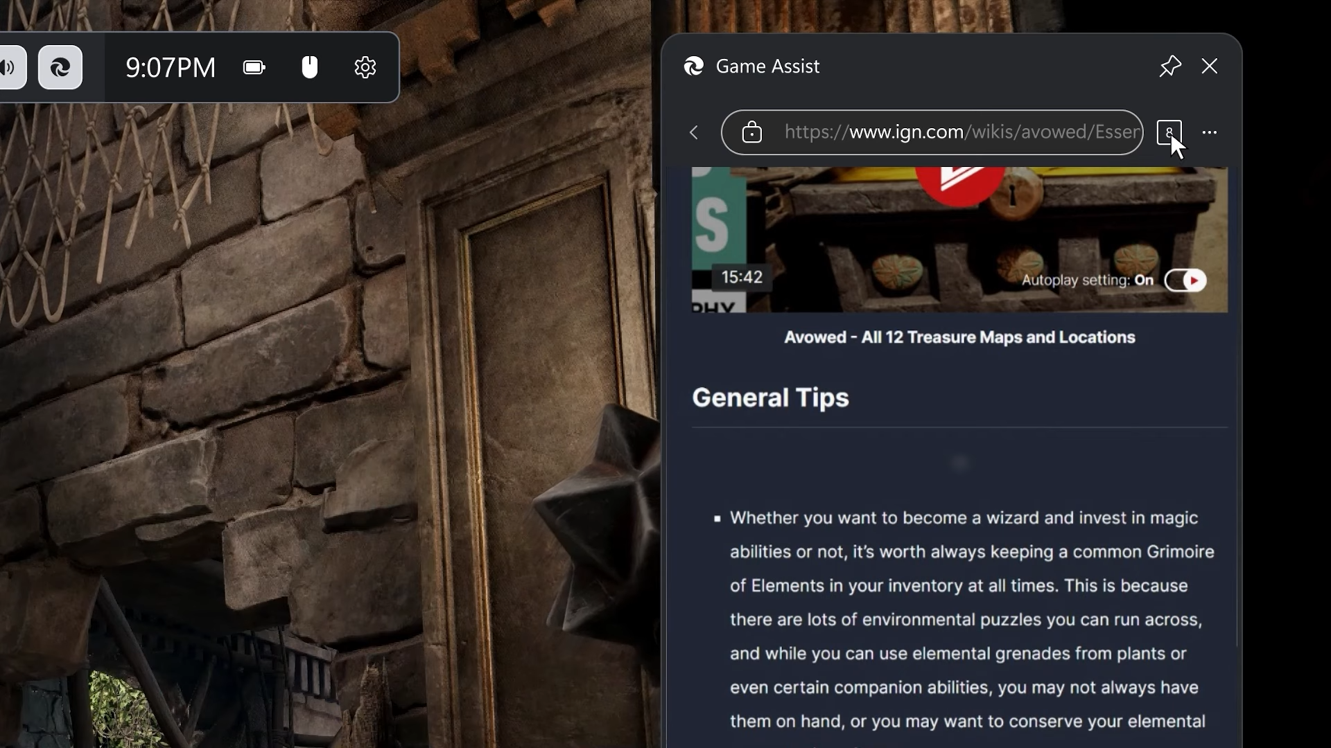microsoft edge game assist tips