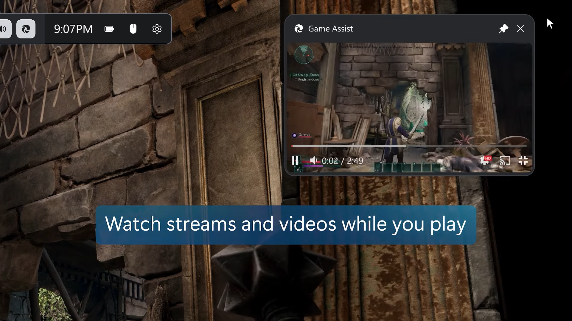 microsoft edge game assist youtube