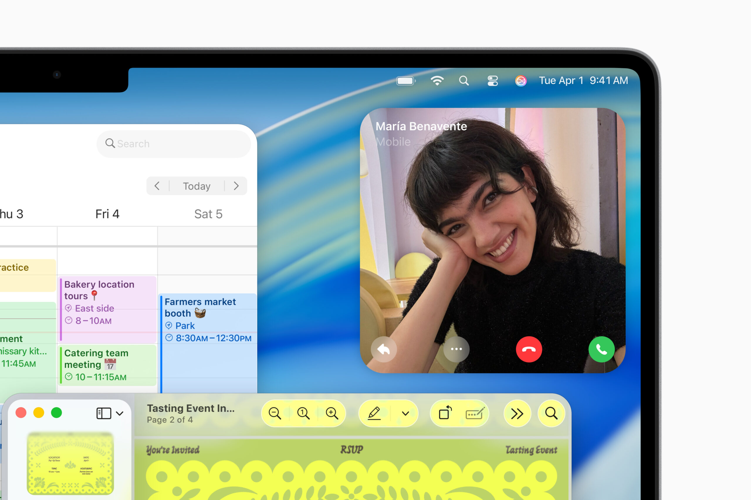 Apple WWDC25 macOS Tahoe 26 Phone incoming call 250609