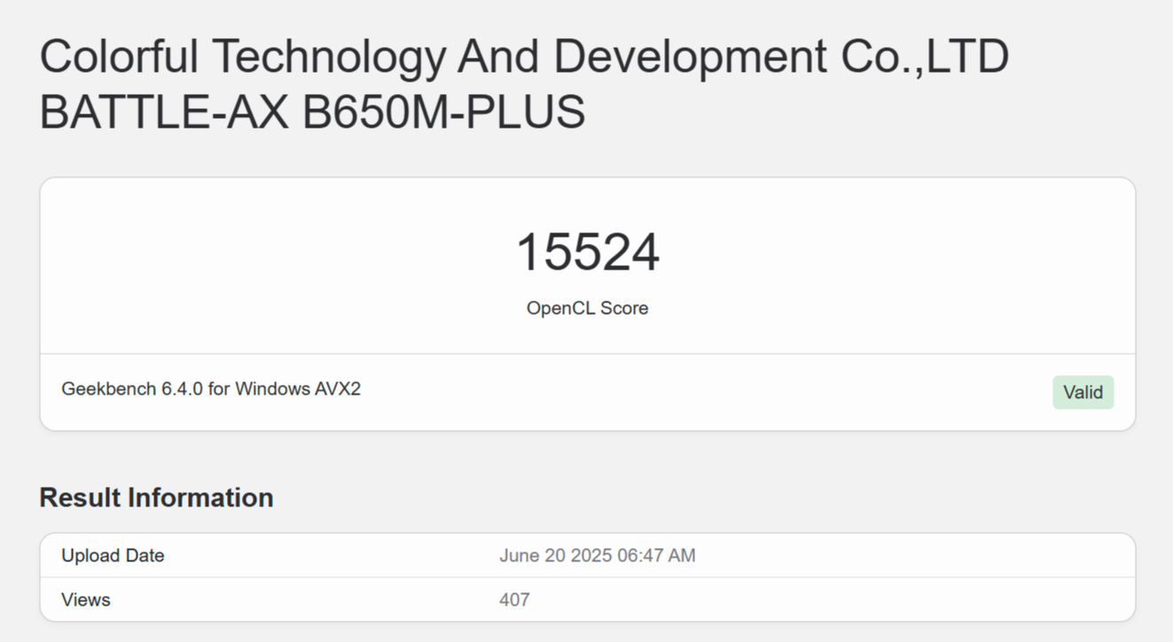 FireShot Capture 253 Colorful Technology And Development Co.LTD BATTLE AX B650M PLUS browser.geekbench.com