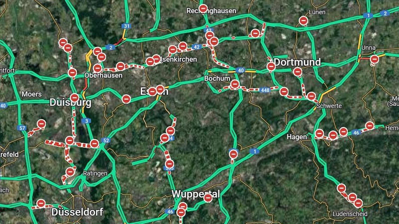 google maps Germany traffic
