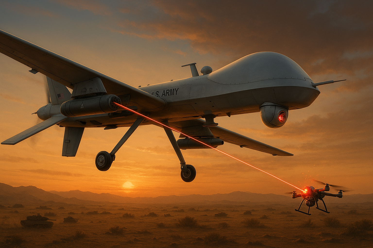 米陸軍、次世代大型ドローンへの「高エネルギーレーザー兵器」搭載を