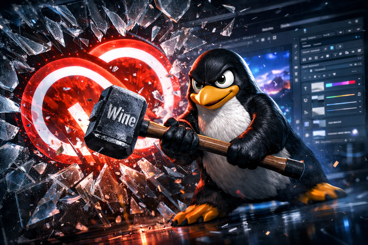 Adobe PhotoshopがLinuxで「完全動作」へ。Wineパッチが破壊した